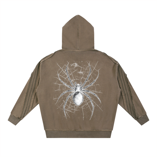 Coastal Threads Snow Washed Tape Raw Edge Zip Hoodie (Spider Set)