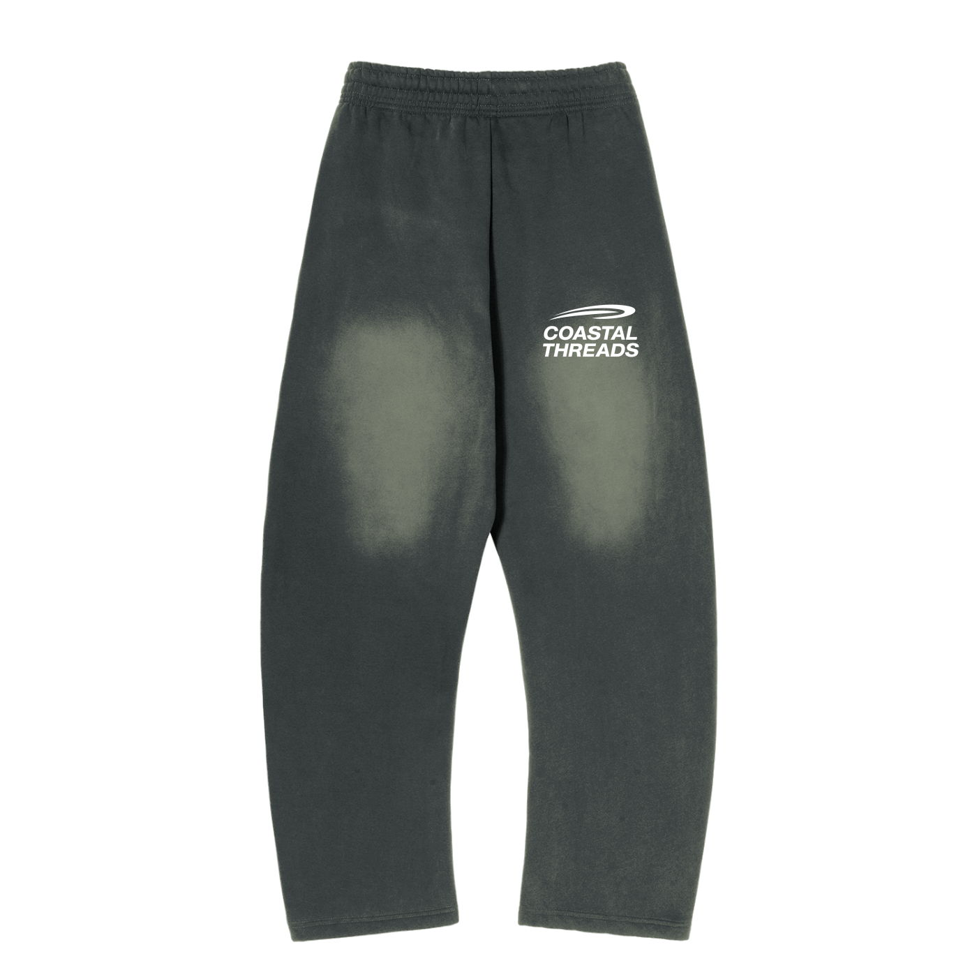 Sunfade Curved Fleece Sweatpants - Gray