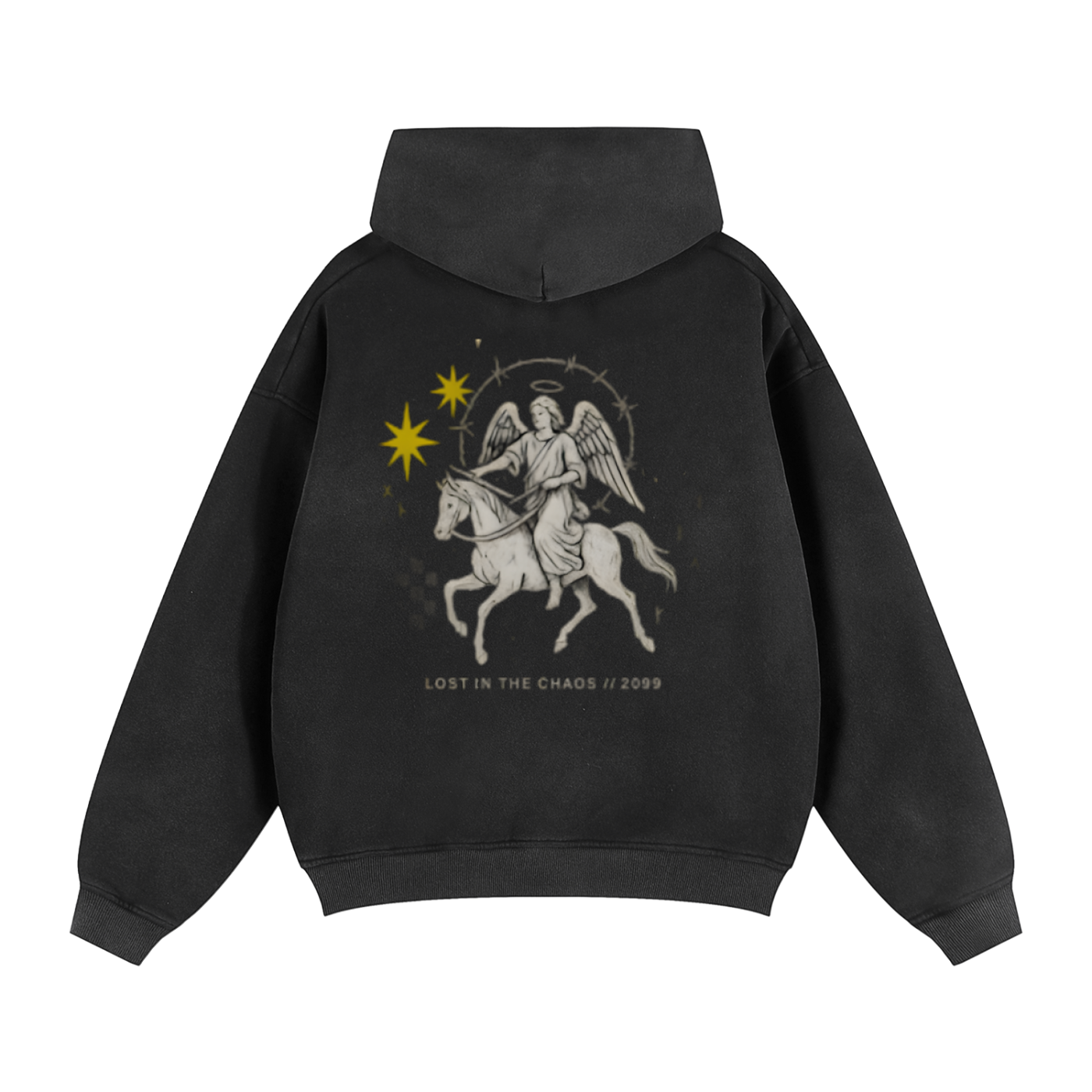 Sunfade Two-way Zipper Boxy Fleece Hoodie