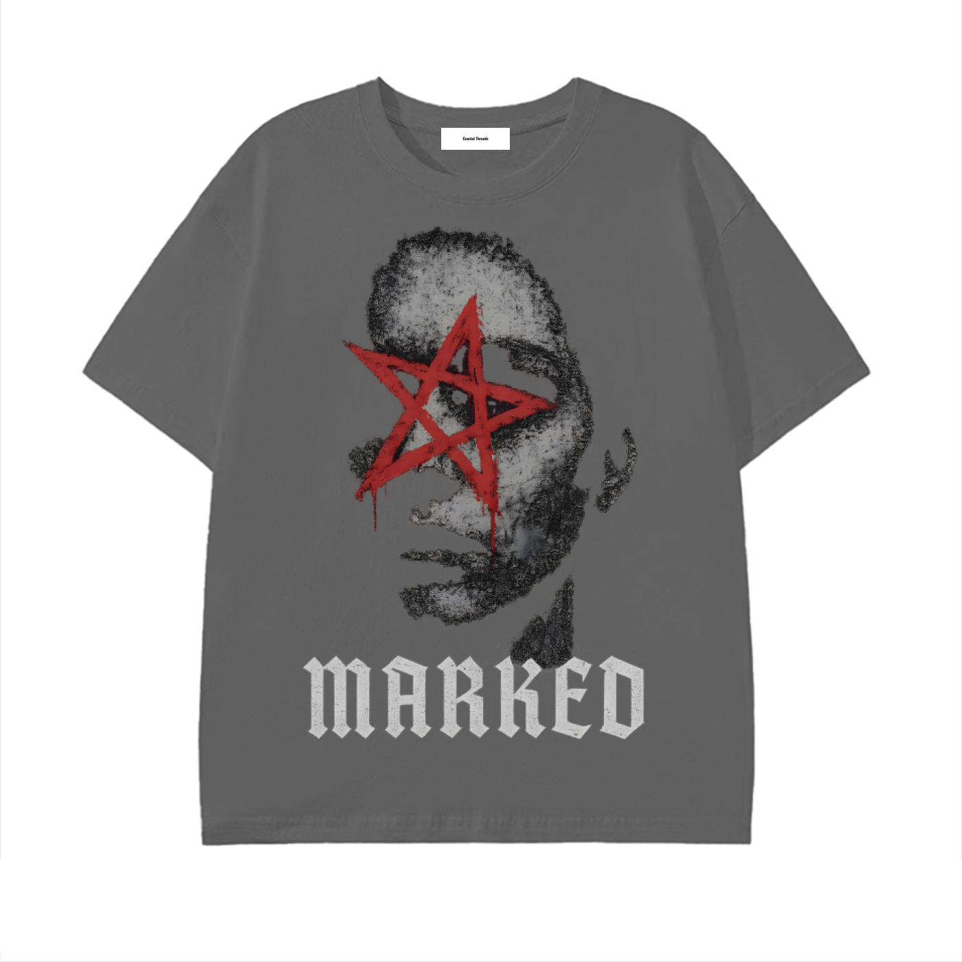 Marked Tee - Charcoal