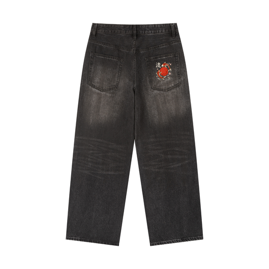 Vintage Wash Heavyweight Denim Jeans